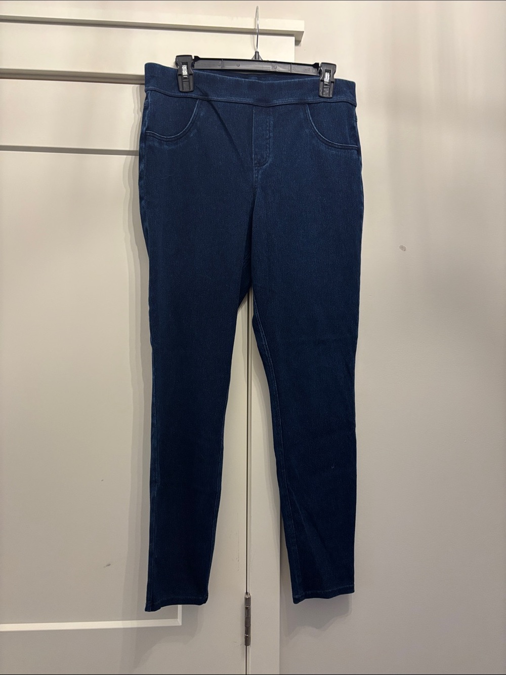 Dark Blue Skinny Pull-On Jeans for Women